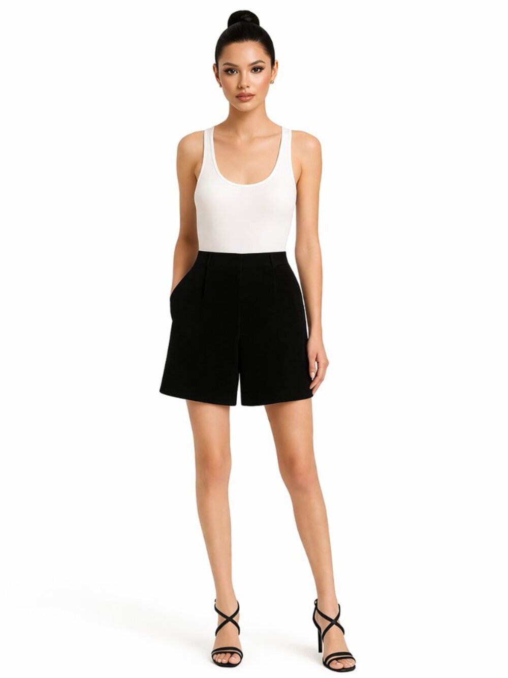VTG 90s YSL Variation Black Velvet Bermuda Shorts VERY RARE Classic Party Travel